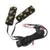 2pcs Motorcycle Heated Grip Pads IP67 Waterproof Hook and Loop Fixing 3 Temperature Settings DC 12V