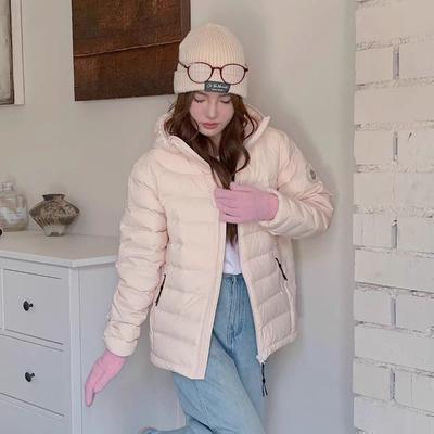 Down Jacket Women's Short Light and Thin New White Duck Down Casual Autumn and Winter Hooded Jacket Tide