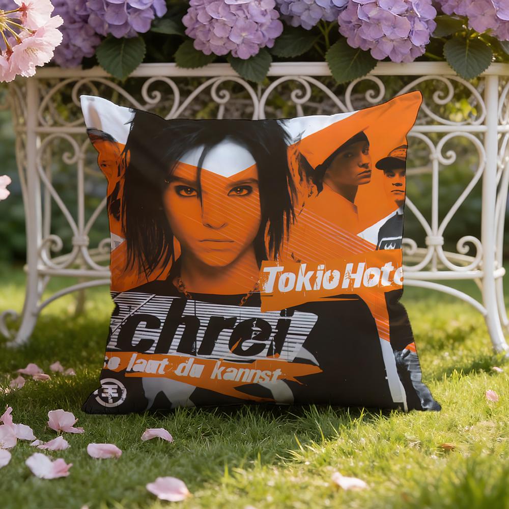 Band T-Tokio H-Hotel Cushion Cover Home & Car Dual-Scene Pillow Cover: Reversible for Premium Comfort
