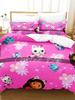 Cool Kpop Gabbys Dollhouse Bedding Set Single Twin Full Queen King Size Bed Set Adult Kid Bedroom Duvetcover Sets Anime Bed