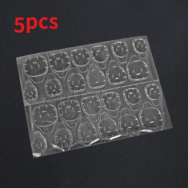 Jelly Glue Nail Sticker for Wearing Nails Double-sided High Adhesive Waterproof Removable Seamless Transparent Nail Patch