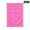 2PCS Style Silicone Cake Mold Retro Photo Frame Fondant Sugarcraft Chocolate Baroque Cake Decor Tools Clay Gumpaste Mould