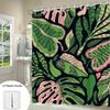 A Tropical Elegance Shower Curtain: Transform Your Bathroom into a Lush Oasis with This Stunning Design Featuring Exotic Green