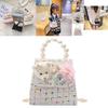 Adorable Mini Princess Chain Bag For Girls In Soft Leather With Cute Bear Design And Pearls