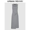 UR2026 Women's Trendy Twist Knot U-Neck Slim Fit Summer Dress