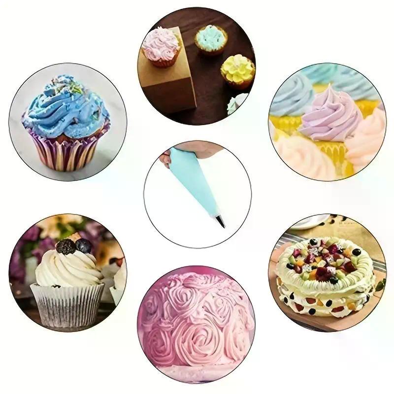 38Pcs Cake Decorating Tools Icing Cream Piping Nozzle Tips Confectionery Pastry Bags Stainless Steel Nozzles Tip Cake Decoration