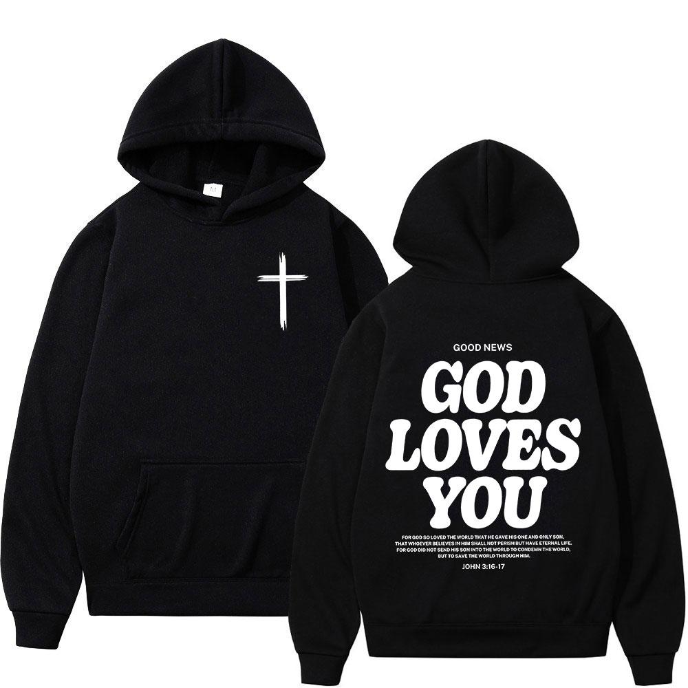 Christian Jesus Faith Over Fear Bible Verse Hoodies Men's Women High Quality Sweatshirts Fashion Vintage Pullovers Streetwear