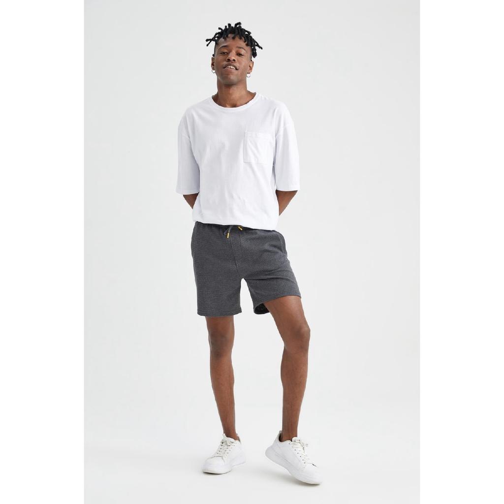 Slim Fit Fleto Pocket Nachhaltige Ottoman-Bermudashorts