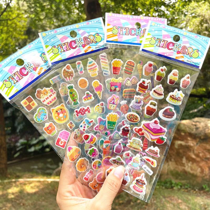 Non Toxic 3D Puffy Cartoon Stickers With Cute Animal Food Patterns Perfect For Kids Diy Crafts Scrapbooking Diary Decor