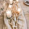 Christmas Wood Bead Garland Hanging Decoration for Wedding Indoor Fireplaces