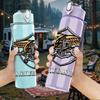 1PC Gold Wing Emblem 750ml Sports Water Bottle Leakproof Straw Lid Outdoor Office Home