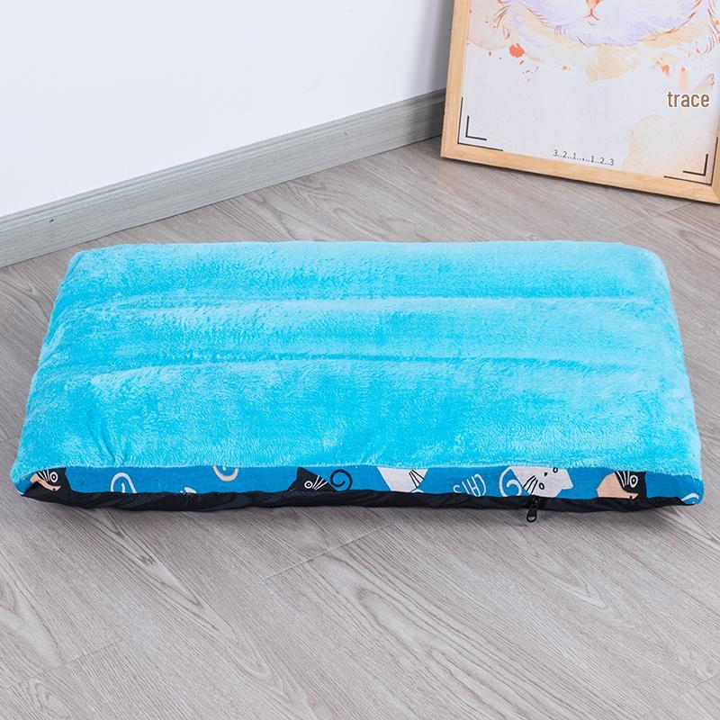 Four Seasons Pet Cushion: Thick Cotton Sleeping Pad for Cats and Dogs