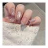 Handmade Nail Tips, Short False Nails, Japanese Style, Cute, Long, Short, Square Oval, Round, Glitter, Cute, Simple, Stylish, Can Be Used for Coming