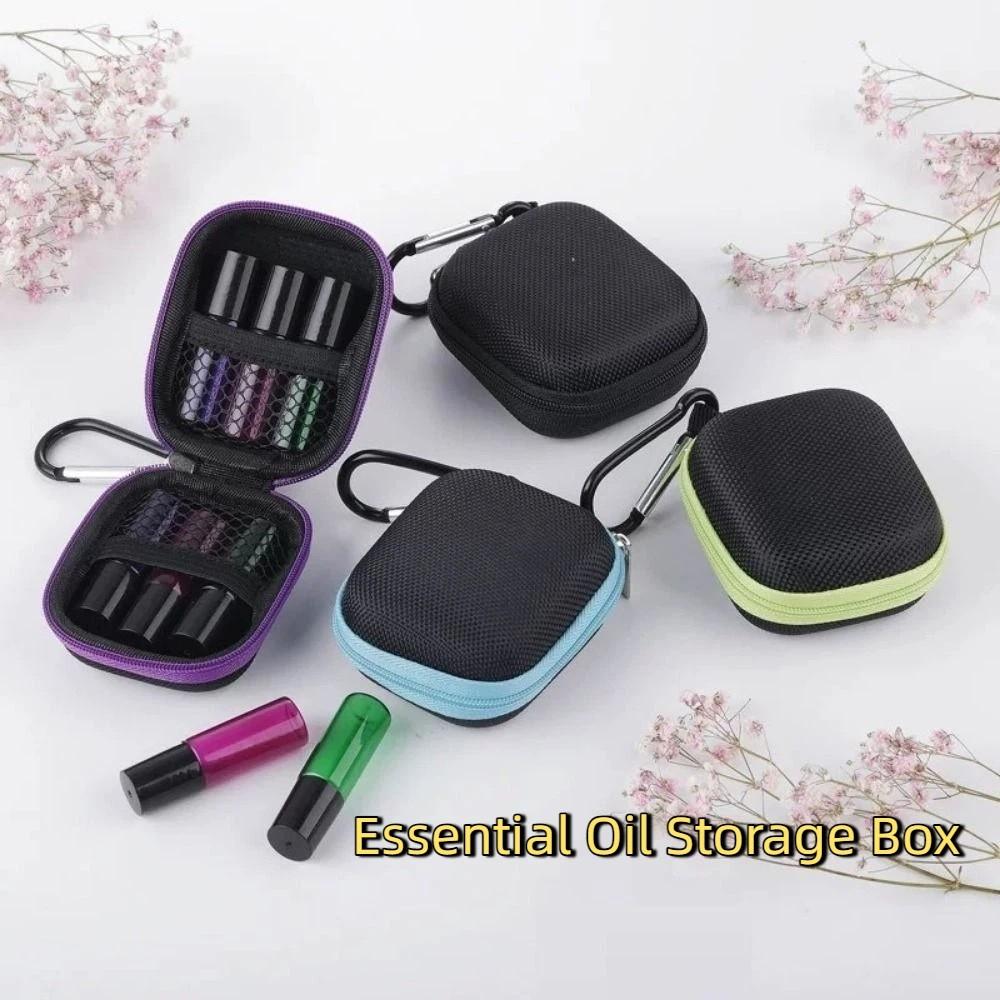 1-5ML Bottles Essential Oil Storage Box Mini Shockproof Insulin Storage Case Hard Shell with Hanging Buckle