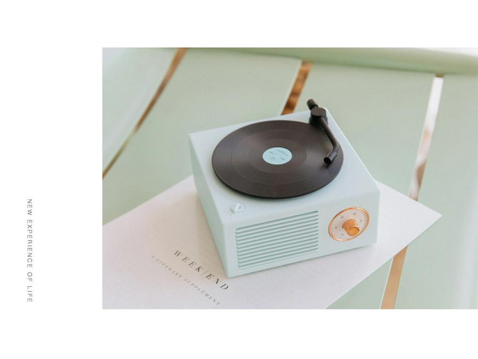 Retro Atomic Bluetooth Vinyl Record Player & Speaker - TikTok Style Gift