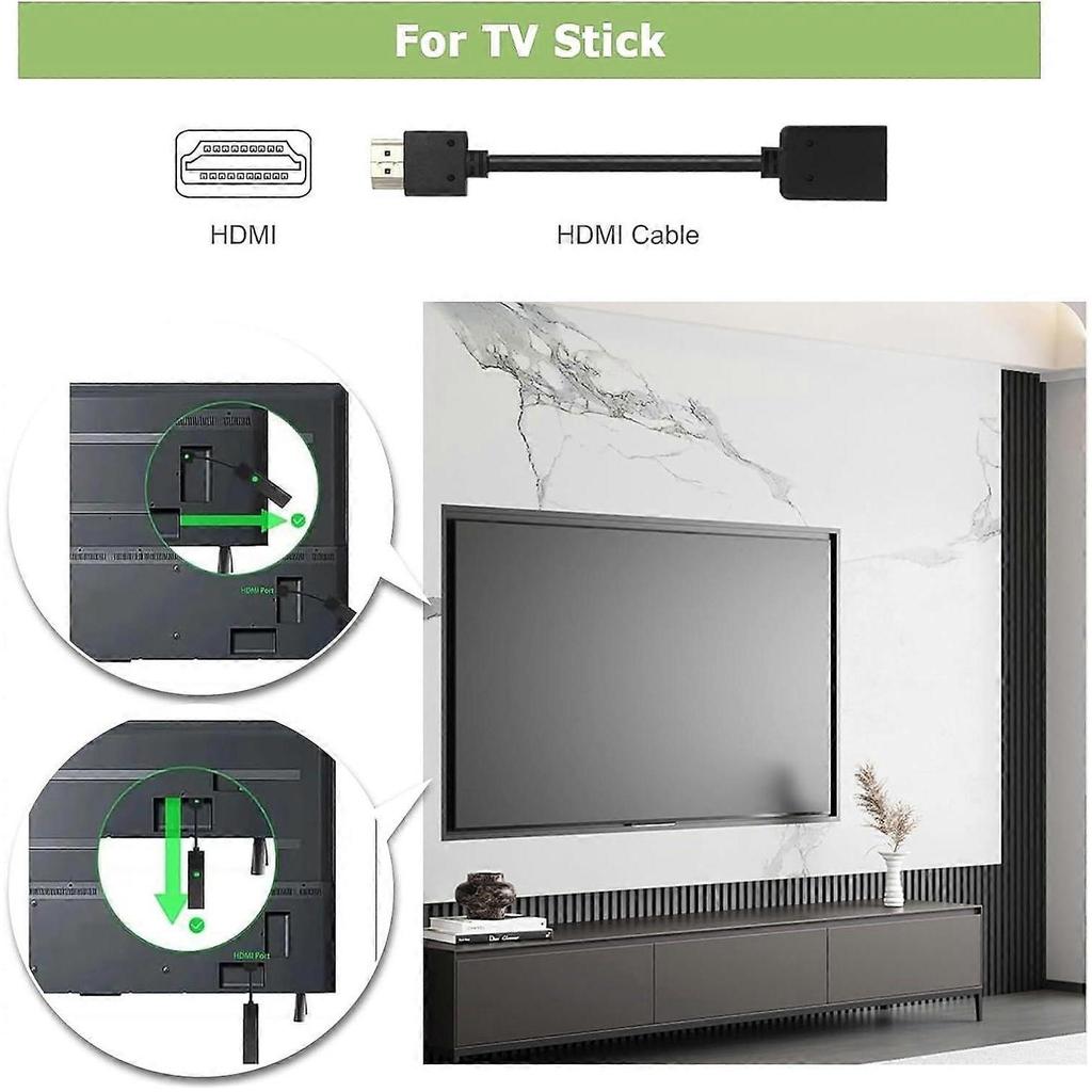 2PCS HDMI Extension Cable 12cm 4K HDMI Extender Male to Female HDMI Cable Adapter Compatib