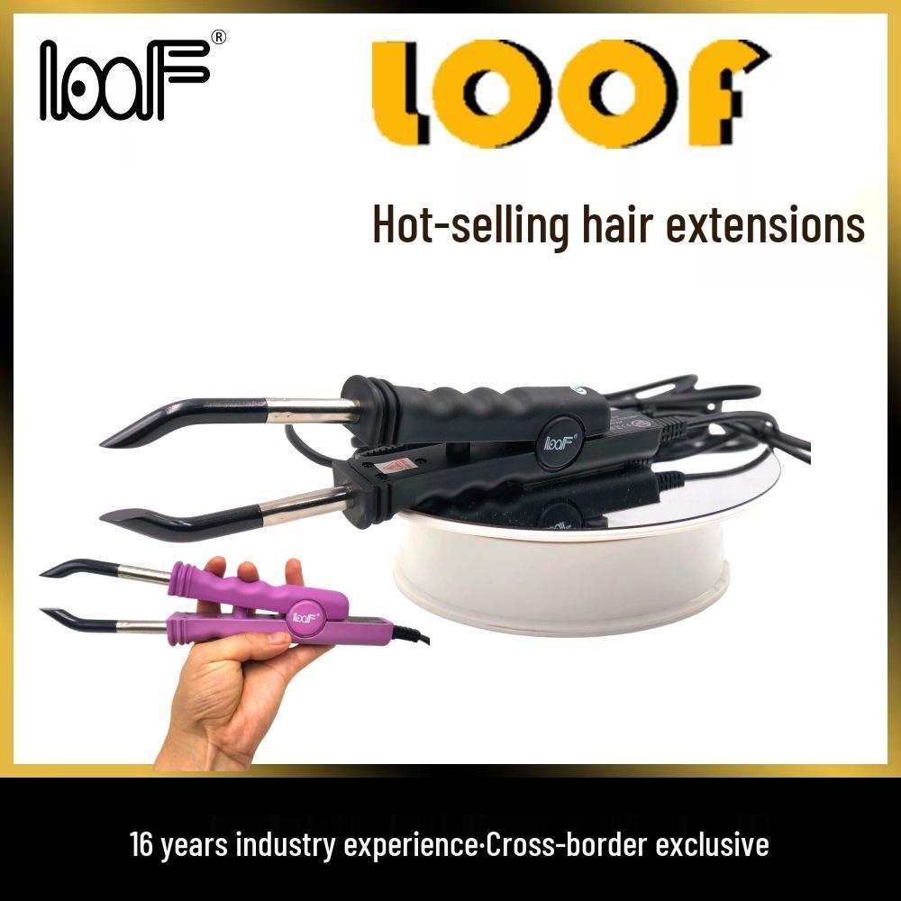 

Черный утюжок для наращивания волос с постоянной температурой, быстрый нагрев клея, щипцы-клипсы, вилка ЕС/США - Модель 618 LOOF. Constant Temperature