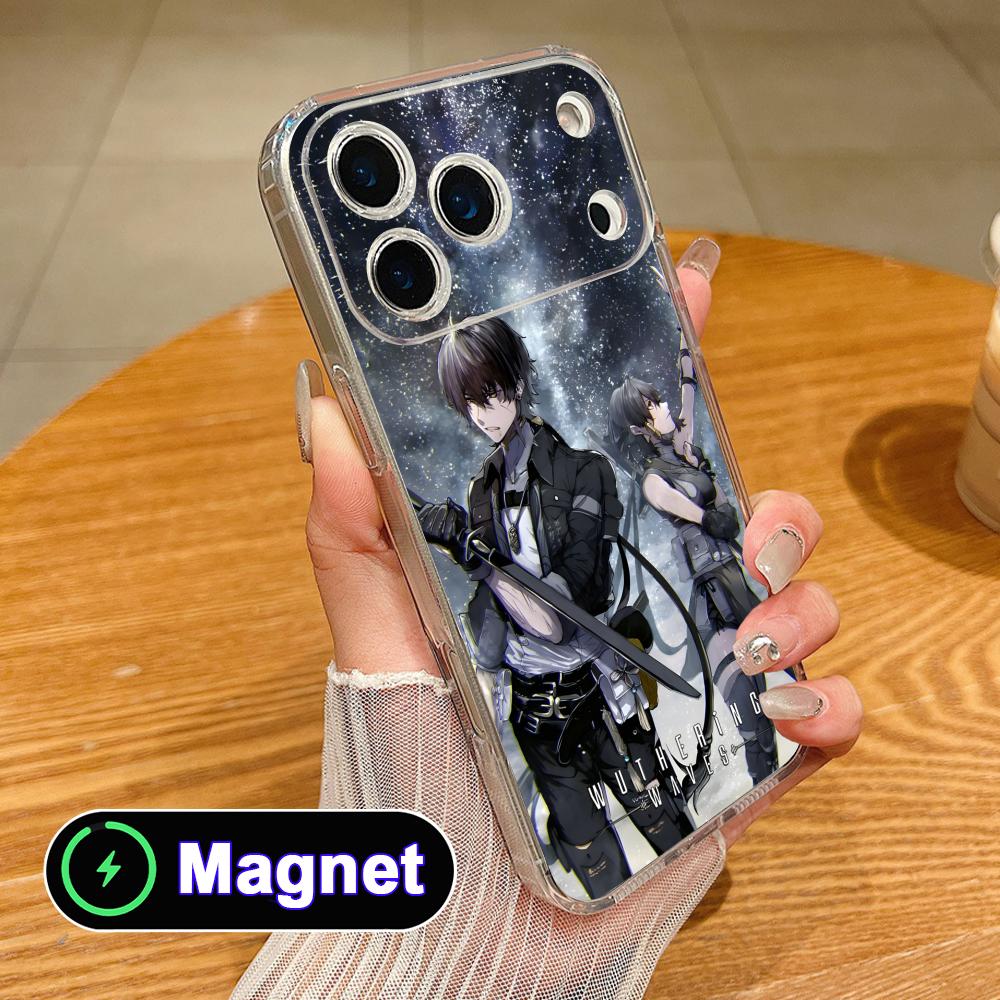 

Wuthering Waves Rover Clear TPU Magsafe Mobile Phone Case for iPhone 17 16 15 14 13 12 11 Air Pro Max Plus Mini Colorful Cover iPhone 11 Pro Max