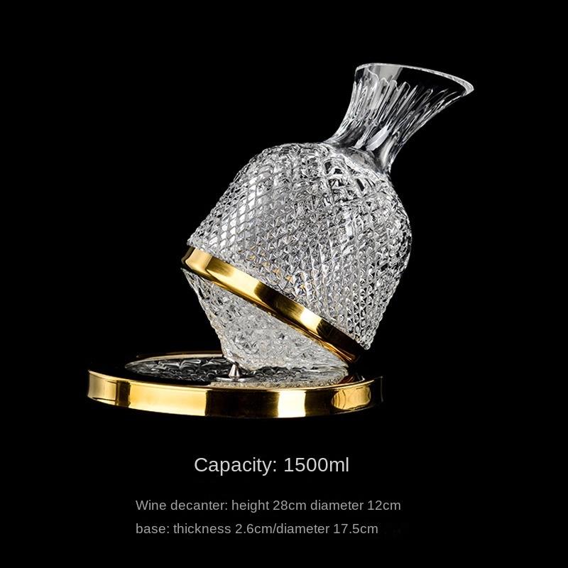Decanter rotante in cristallo, bicchiere superiore creativo, distributore di vino rosso di alta qualità, brocca, barattolo, regalo, bar, festa, arredamento per la casa, vetreria artistica