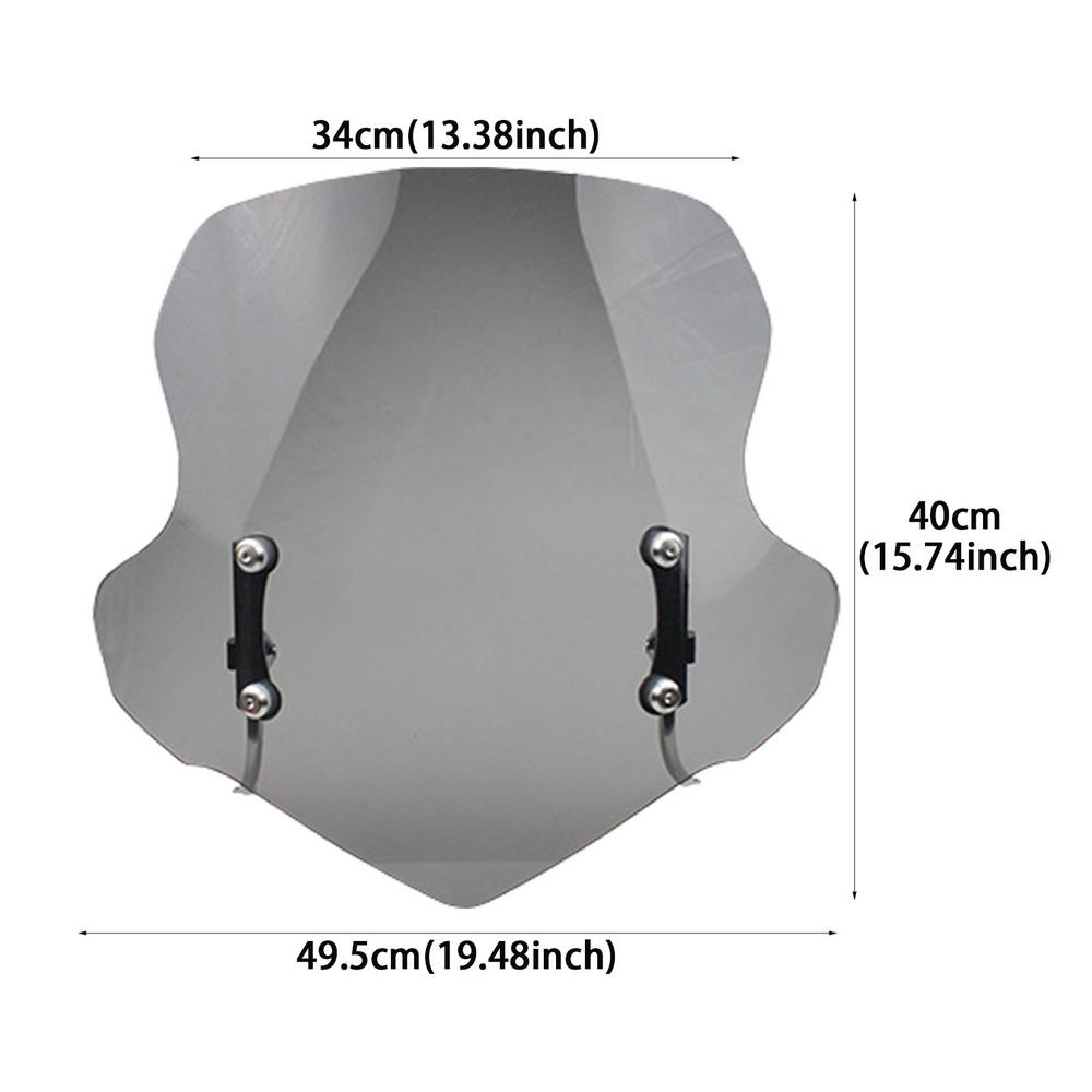 

Ветровые дефлекторы для скутера Стильный ветровой экран для мотоцикла Акриловое утолщенное ветровое стекло для мотоцикла Принадлежности для модификации мотоцикла серый