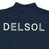 DELSOL x PEANUTS Snoopy Collaboration Short Sleeve Mock Neck Shirt (JP, Alphabet, M, NAVY)