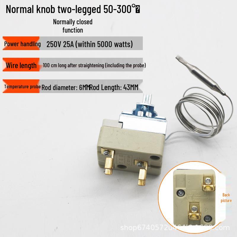 Adjustable Temperature Control Switch for Fryer, Oven, Kettle, Griddle & BBQ Thermostat