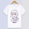 Anime Rem Ram Emilia Sommer Kurzarm Cartoon Druck Weiß Atmungsaktiv Oberteil Damen und Herren T-Shirt