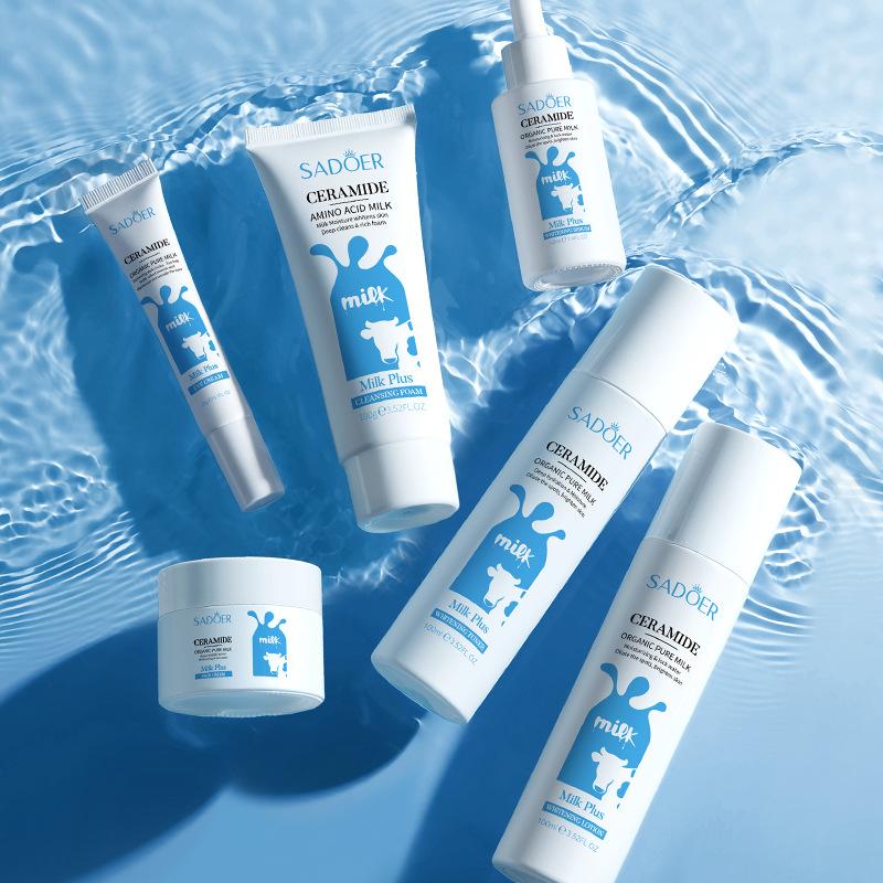 Milk Whitening Ceramide Skin Care Set Moisturizing Anti-aging Wrinkle Luxury 6-piece Repair Gift Set