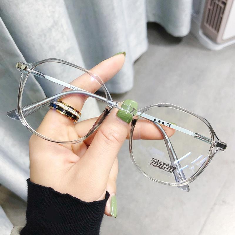 New Fashion Transparent Near Sight Myopia Glasses Round Frame Minus Diopter Eyewear Ultralight Trendy Eyeglasses For Men Women