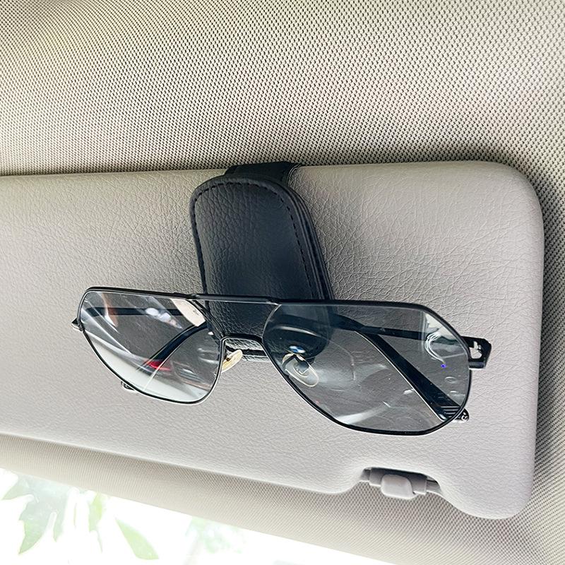 Multi-Function Car Sun Visor Sunglasses and Card Holder чёрный