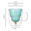 1pc 310-400ml Christmas Tree Wine Glasses Drink Cup Reusable Cocktail Glasses for Party Kitchen KTV Bar Xmas Tree Cup Supplies