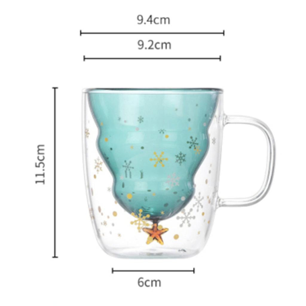 1pc 310-400ml Christmas Tree Wine Glasses Drink Cup Reusable Cocktail Glasses for Party Kitchen KTV Bar Xmas Tree Cup Supplies