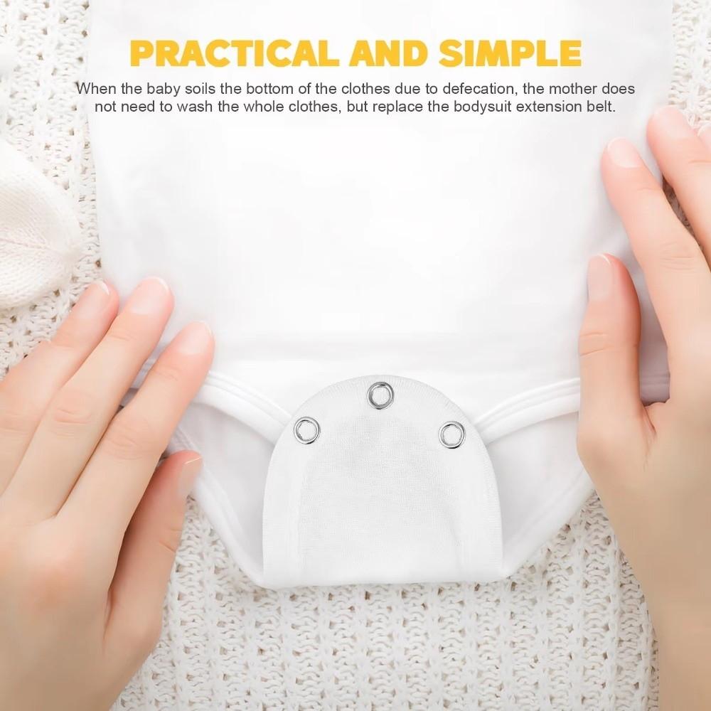 5 stuks Schattige Katoenen Romper Verlengstuk Wit Super Handig Verlengstuk Pads Zachte Romper Verlengband Baby Rompertje Partner