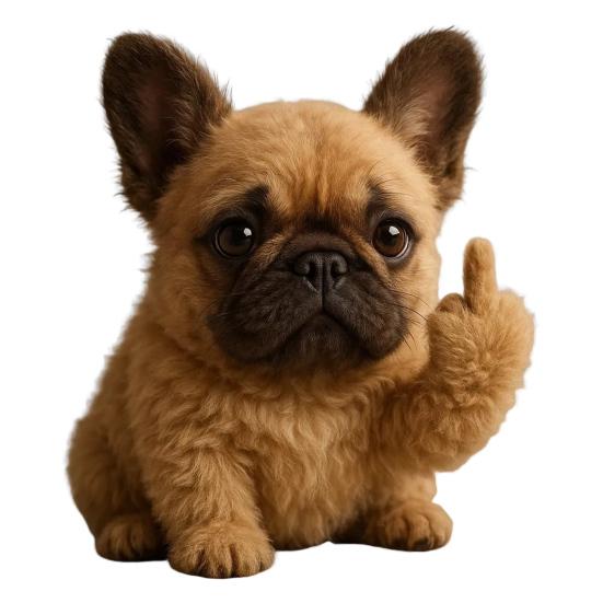 Flip-off Animal Doll Middle Finger Highland Cow Plush Toy Stuffed Sassy Panda Cat Dog Collectible for Home Office Desktop Decor
