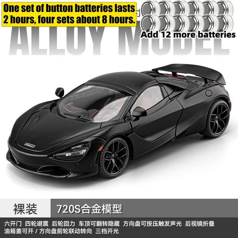 1:18 McLaren 720S Middenmotor Supercar Legering Sportwagen Model Diecast Metaal Hoge Simulatie Verzamelobject Auto Geluid En Licht Cadeau