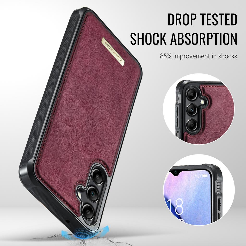For Samsung Galaxy A14 4G/Galaxy M44 5G/Galaxy A14 5G Magnetic Case CASEME ME80 Series Leather PC TPU Phone Cover with Detachable Wallet