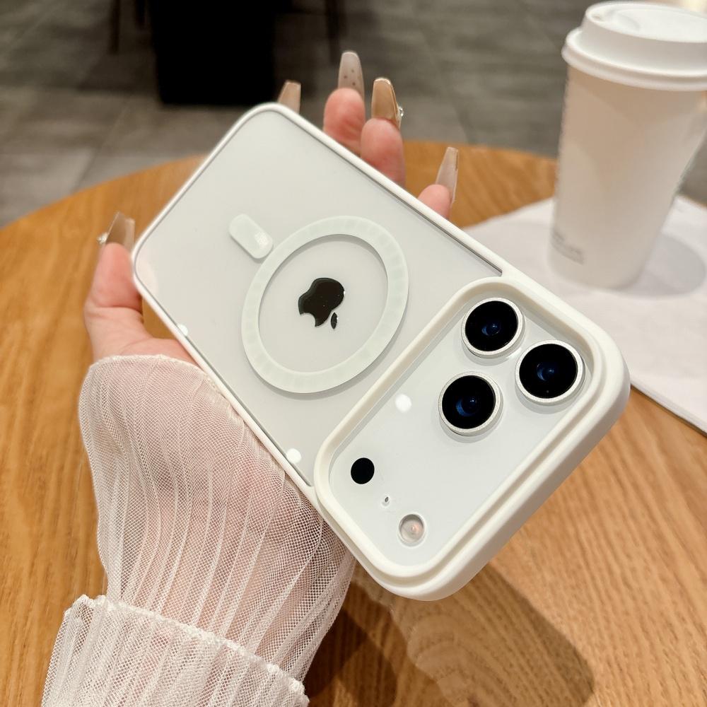 Simple Magnetic Case for iPhone 17 Air 17Pro Max 16e 15 Plus 14 13 12 mini 11 Pro Max Magsafe Clear Wireless Charge Back Cover