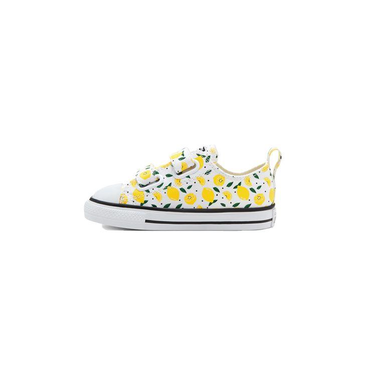 Converse Chuck Taylor All Star Summer Fruits Easy-On Casual Comfortable Low-Top Sneakers Baby Sneakers Lemon-Yellow 768281C