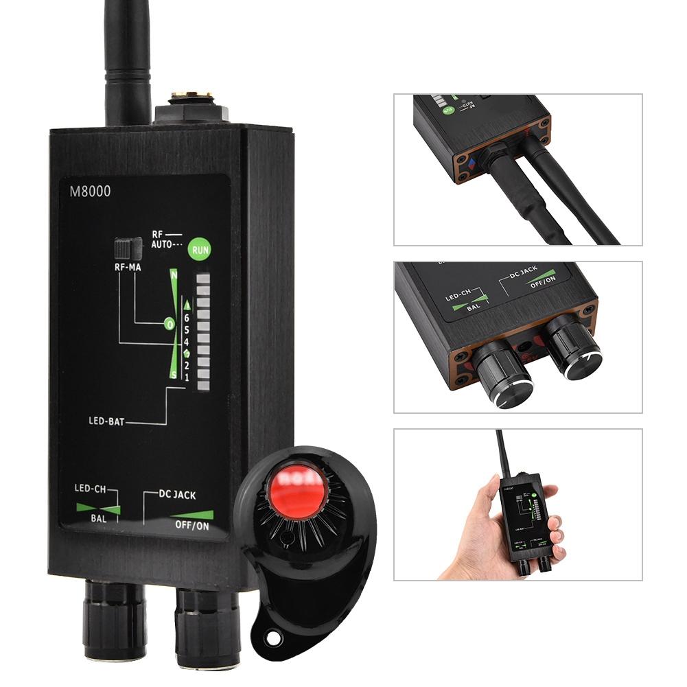 M8000 Radio Anti Spy Detector Signal Auto Tracker Detector With Antenna(100-240 )