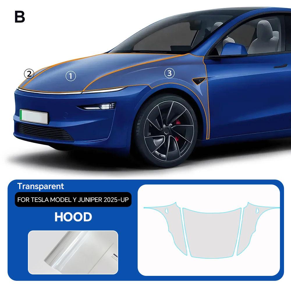 Skirta Tesla Model Y Juniper 2025 Pilno automobilio išpjauta 8,5mil matinė TPU dažų apsauginė skaidri plėvelė Rinkinys Lipdukas Automobilio lipdukas Priedai