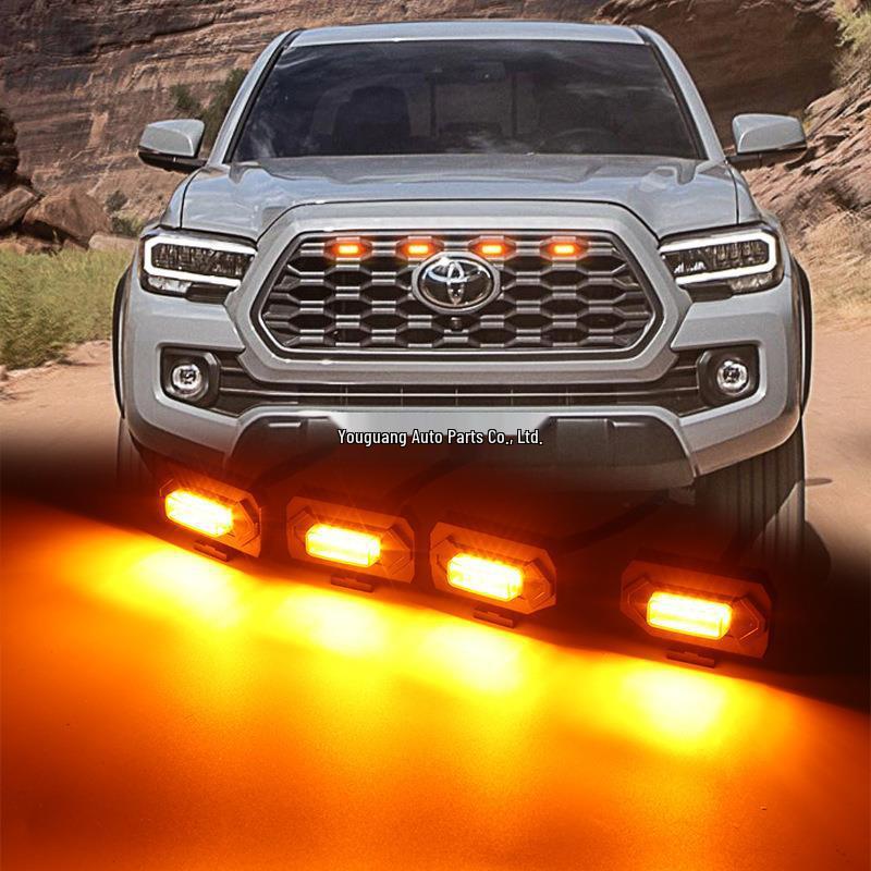 2020 Toyota Tacoma Off-road 6-Light Grille LED Yellow Lights