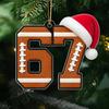 67 Sports Ornaments Novelty Six Seven Christmas Tree Ornament with Sports Ball Theme 2D Acrylic Slang Hanging Decoration for Sport Lovers Teens