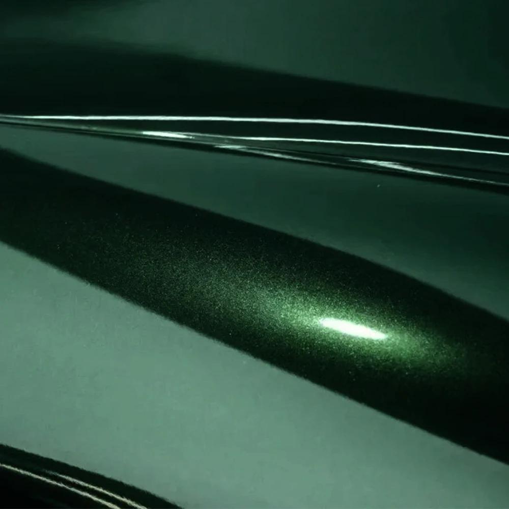 Car Wrap Vernice Metallica Verde Scuro Pellicola Vinilica Adesivo per Auto Pellicola Cambio Colore Decalcomanie PET Senza Bolle Adesivo in PVC Accessori per Auto