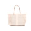 Tory Burch TB Perry Borsa a Tote Grande Capacità in Tela Rivestita Trapuntata con Logo per Pendolari Donna Rosa Multicolore 82398-655