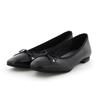 HIMIKO Ballet Flats, Genuine Leather, Simple Cushioned Design, Ballet Pumps, 651307, Black, Size 230