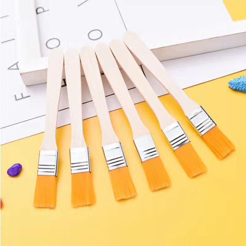 10Pcs Hair Painting Brushes Set Nylon Bristle Acrylic Oil Paint Brush Watercolor Drawing Art Supplies With Wood Handles
