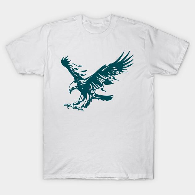 

Men Black Print T-shirt Eagles No-Cut Transfer Paper Print Cotton Tshirt L білий