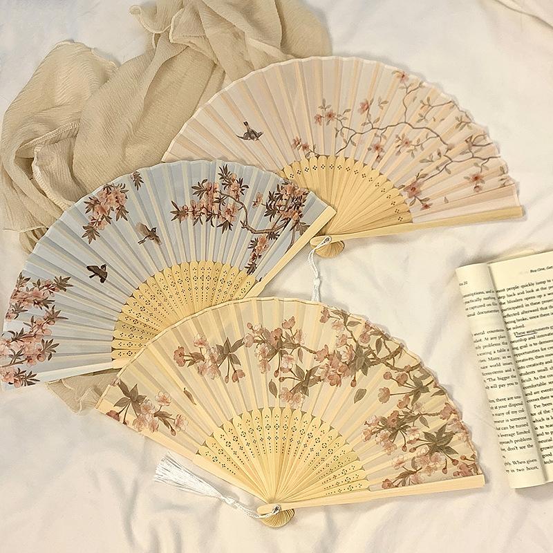 1 buc Evantaie chinezești Evantai de mână pliabil Evantaie de mână pentru nuntă Evantai portabil de bambus Evantai pentru dans Evantai decorativ pentru petrecere Ventilador