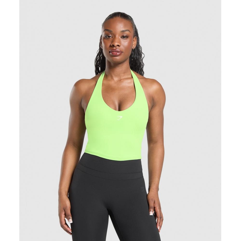 

Gymshark Halter Neck Cami With Shelf Energy Gelato Green B8a5t Ec2t XXL