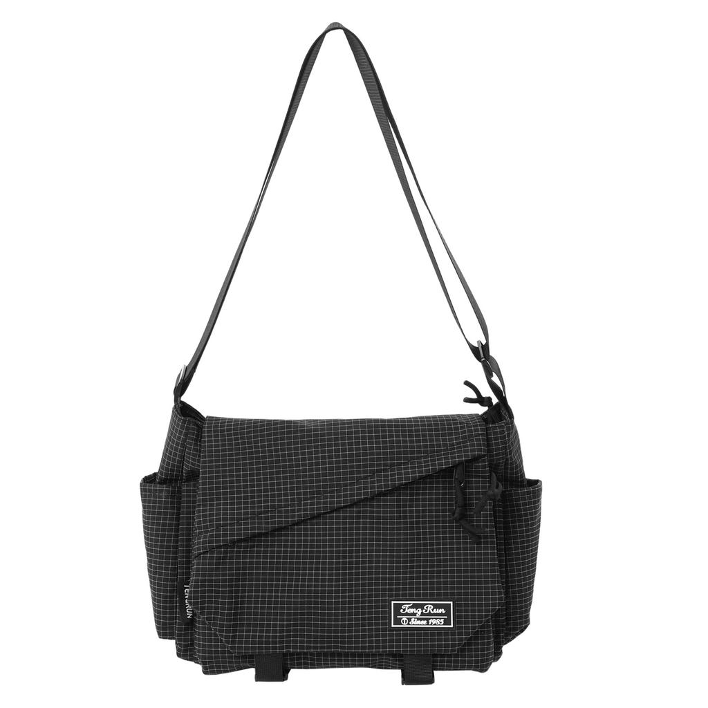 Men'S Messenger Bag Trendy Brand Tooling Style Casual Men'S Bag Large Capacity Shoulder Bag Commuter Mailman Bag Women